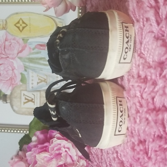 Coach Black Sneaker with C Print All Over - Picture 2 of 5